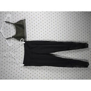 Victorias Secret PINK Leggings Yoga Pants & tank top set Lot Sheer SMALL